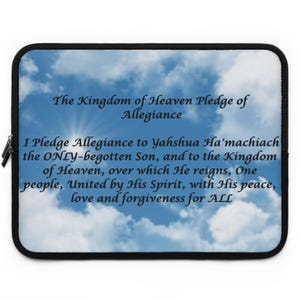 Kingdom Pledge, Yahshua, Laptop Sleeve, Christian Tech Case, Faith-Based Gift, Motivational Accessory, Spiritual Laptop Bag