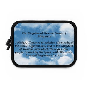 Kingdom Pledge, Yahshua, Laptop Sleeve, Christian Tech Case, Faith-Based Gift, Motivational Accessory, Spiritual Laptop Bag
