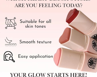Reese 3-in-1 Blush Stick – Creamy Blendable Tint, Travel-Ready