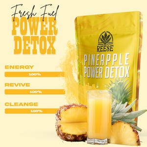 Pineapple Cleanse Drink,Weight Loss Aid,Superfood Detox Blend,Vegan Supplement,Natural Detox Drink,Tummy Detox,Gut Health Cleanser