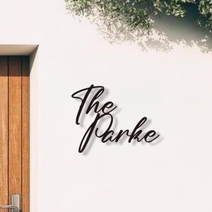 Family Name Metal Sign, Personalized Last Name Wall Decor, Custom Metal Wedding Backdrop, Rustic Home Decor, Perfect Gift for Family