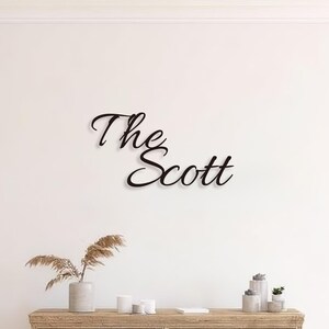 Custom Family Name Sign, Personalized Last Name Wall Sign, Perfect Wedding Backdrop, Metal Home Decor, Gift for Family and Couples