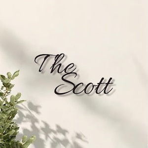 Personalized Family Name Metal Sign, Custom Last Name Wall Decor, Perfect Wedding Backdrop, Metal Home Decor, Unique Gift for Family