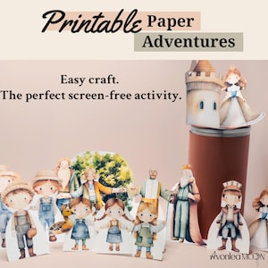 Paper Golden Goose 3D Printable Fairy Tale Kit | Puppets for Classroom Storytelling | Screen Free Craft | | Easy Kid Craft | Brothers Grimm