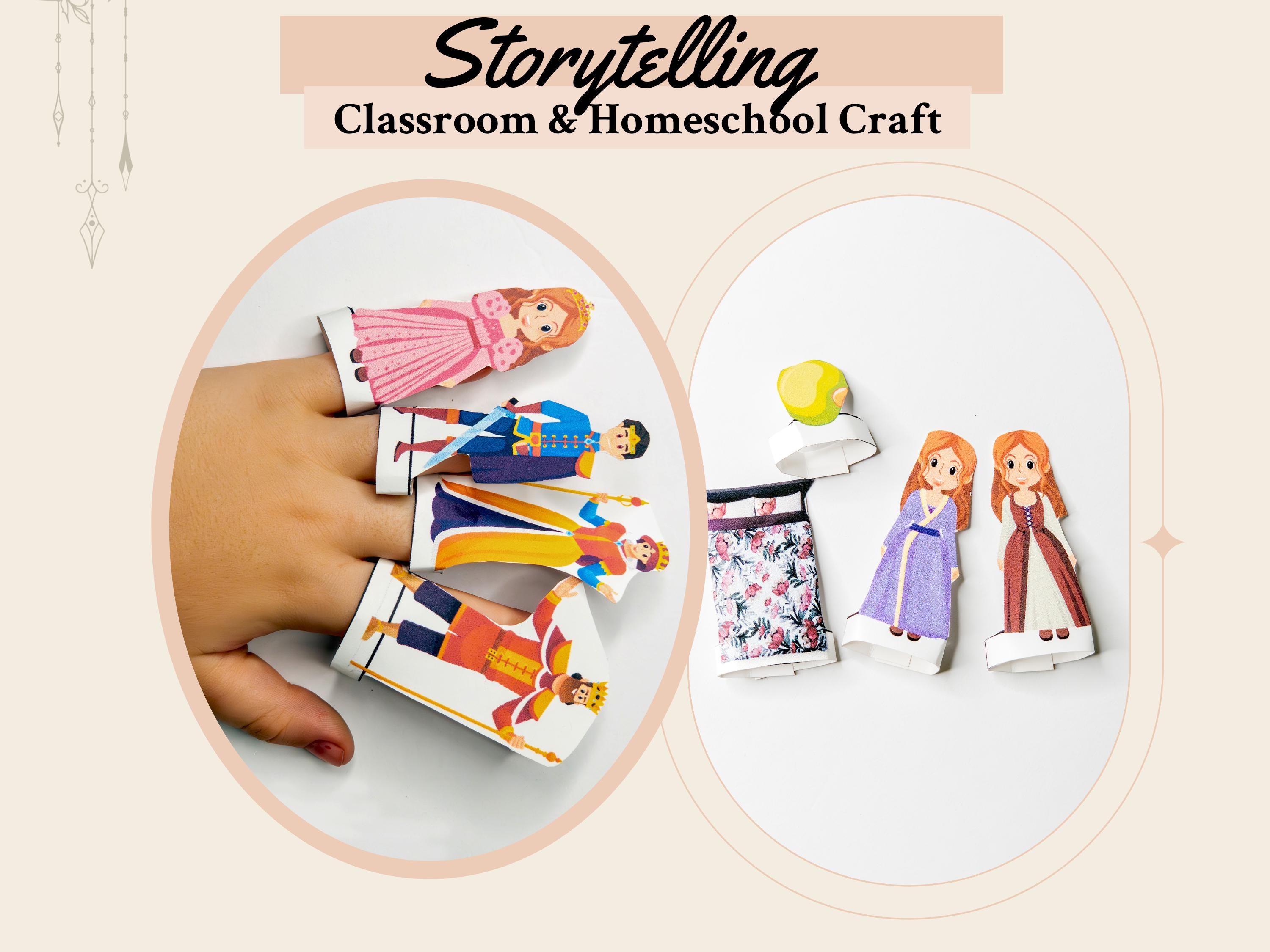 42 Unique Fairy Tale Crafts for Kids Perfect for Craft Time 6 Princess and the Pea Finger Puppets Printable Fairy Tale…