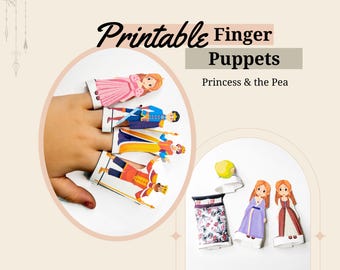 Princess and the Pea Finger Puppets: Storytelling Printable (PDF)