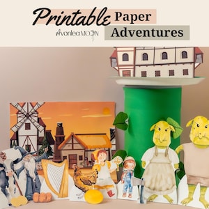 Jack and the Beanstalk 3D Printable Storytelling Kit – Fairy Tale Characters & Climbable Beanstalk for Kids&#39; Dramatic Play and Classrooms
