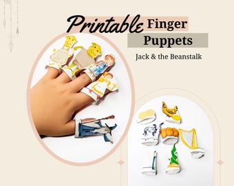 Jack and the Beanstalk Finger Puppets: Storytelling Classroom Activity (PDF Printable)