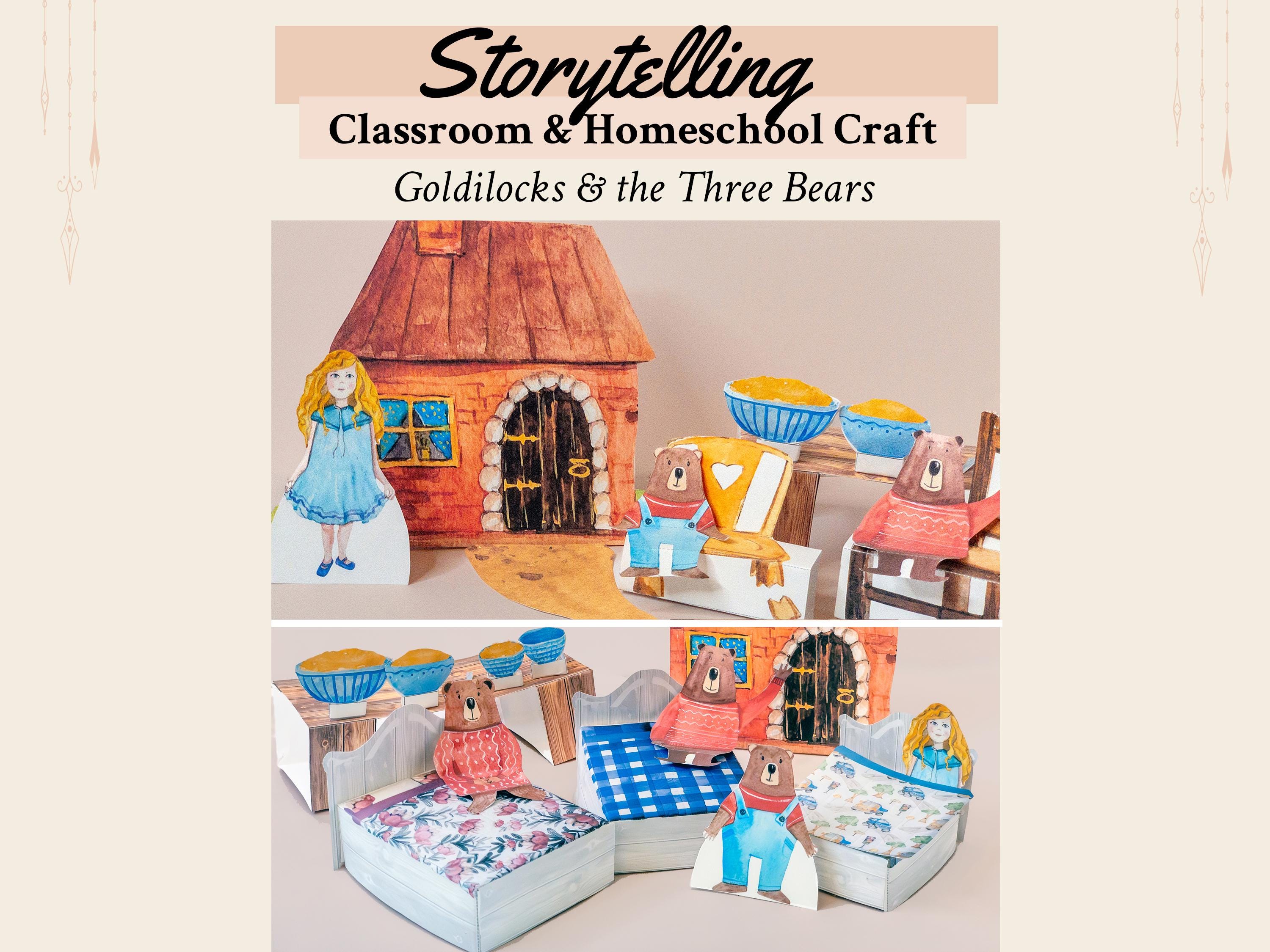 42 Unique Fairy Tale Crafts for Kids Perfect for Craft Time 34 Goldilocks and the Three Bears Printable Storytelling Kit Fairy Tale…