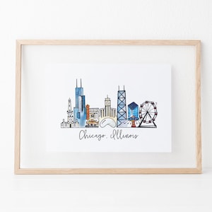 Chicago, Illinois Skyline Art Print