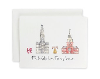 Philadelphia, Pennsylvania Notecard Set