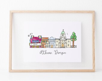 Greetings From GEORGIA Poster Peach State Retro Travel Art Print 264