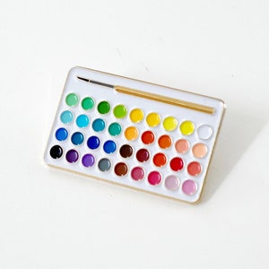 Watercolor Palette Enamel Pin