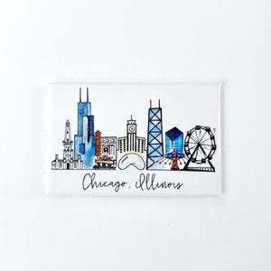 Chicago, Illinois Skyline Magnet