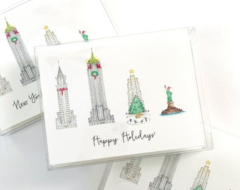 New York City Holiday Greeting Card or Notecard Set