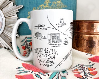 Watkinsville, Georgia Map Mug