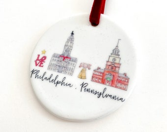 Ceramic Philadelphia, Pennsylvania  Ornament