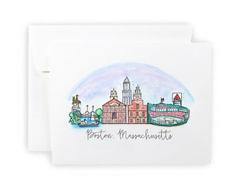 Boston, Massachusetts Notecard Set