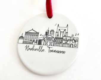 Ceramic Nashville, Tennessee  Ornament