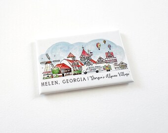 Helen, Georgia Skyline Magnet