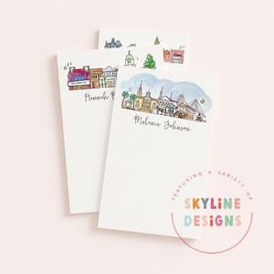 Personalized City Skyline Notepad - Multiple Cities Available
