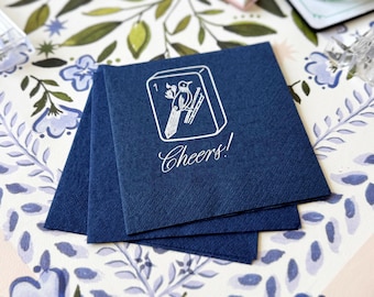 Mahjong Bird Bam Cocktail Napkin Set, Mahjong Gift, Mahjong Party Decor, Mahjong Accessories, Tile Game Gift, Hostess Gift