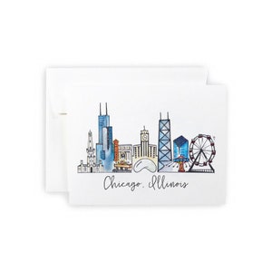 Chicago, Illinois Skyline Notecard Set