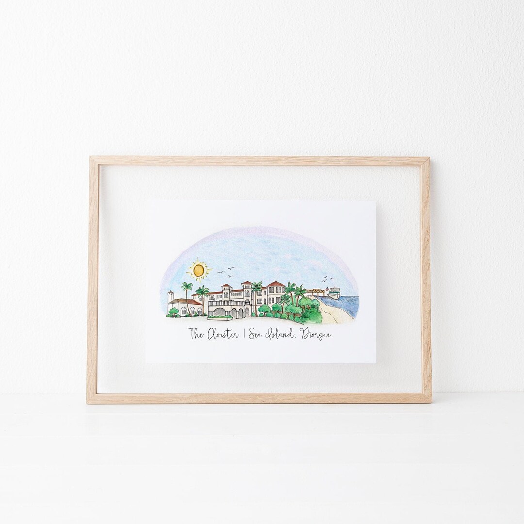 The Cloister at Sea Island Art Print Etsy