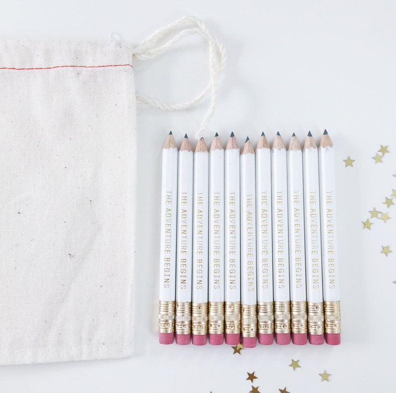 The Adventure Begins Mini Pencils // Bridal or Baby Shower Game Pencils image 2