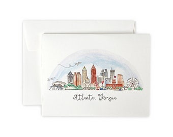 Atlanta, Georgia Skyline Notecard Set