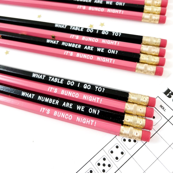 Bunco Night Pencils