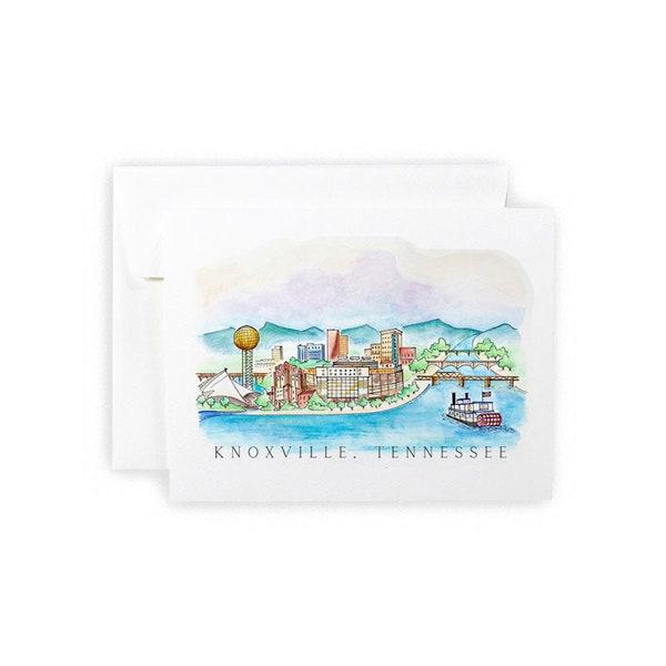 Knoxville, Tennessee Skyline Greeting Card or Notecard Set