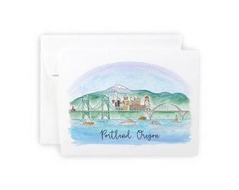 Portland, Oregon Greeting Card or Notecard Set