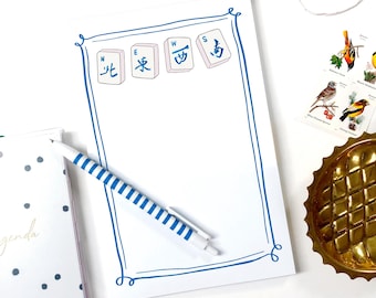 Mahjong NEWS Memo Notepad, Mahjong Gift, Mahjong Party Decor, Tile Game Gift, Hostess Gift