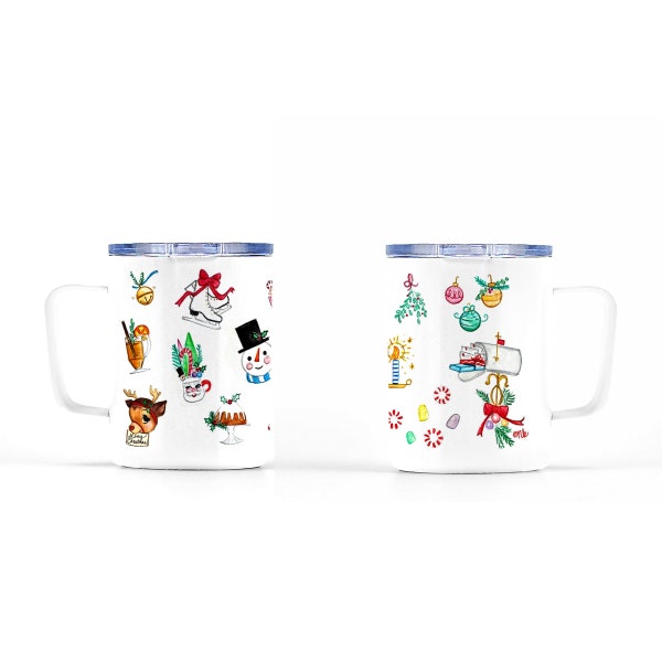 Tasse de voyage de joie de Noël