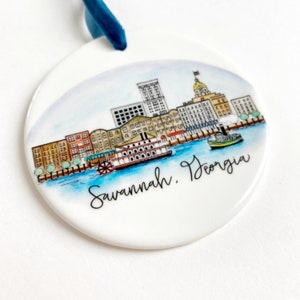 Ceramic Savannah, Georgia Ornament