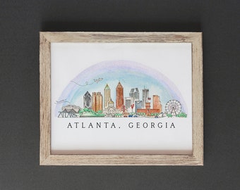 Atlanta, Georgia Skyline Art Print