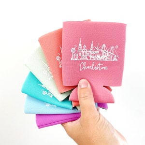 Charleston Rainbow Row Insulated Can Holders