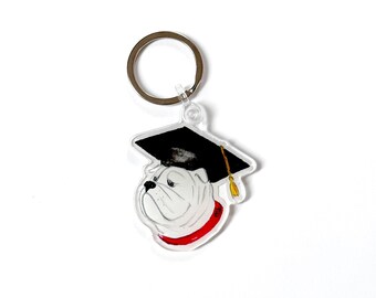 Bulldog Graduate Keychain