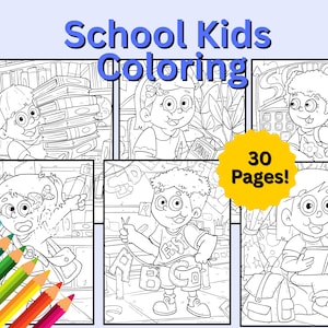 Back to School Coloring Book: 30 Fun Printable Pages (PDF Download)