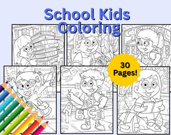 Back to School Coloring Book: 30 Fun Printable Pages (PDF Download)
