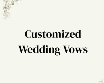 あなただけのためにパーソナライズされたカスタム結婚誓約