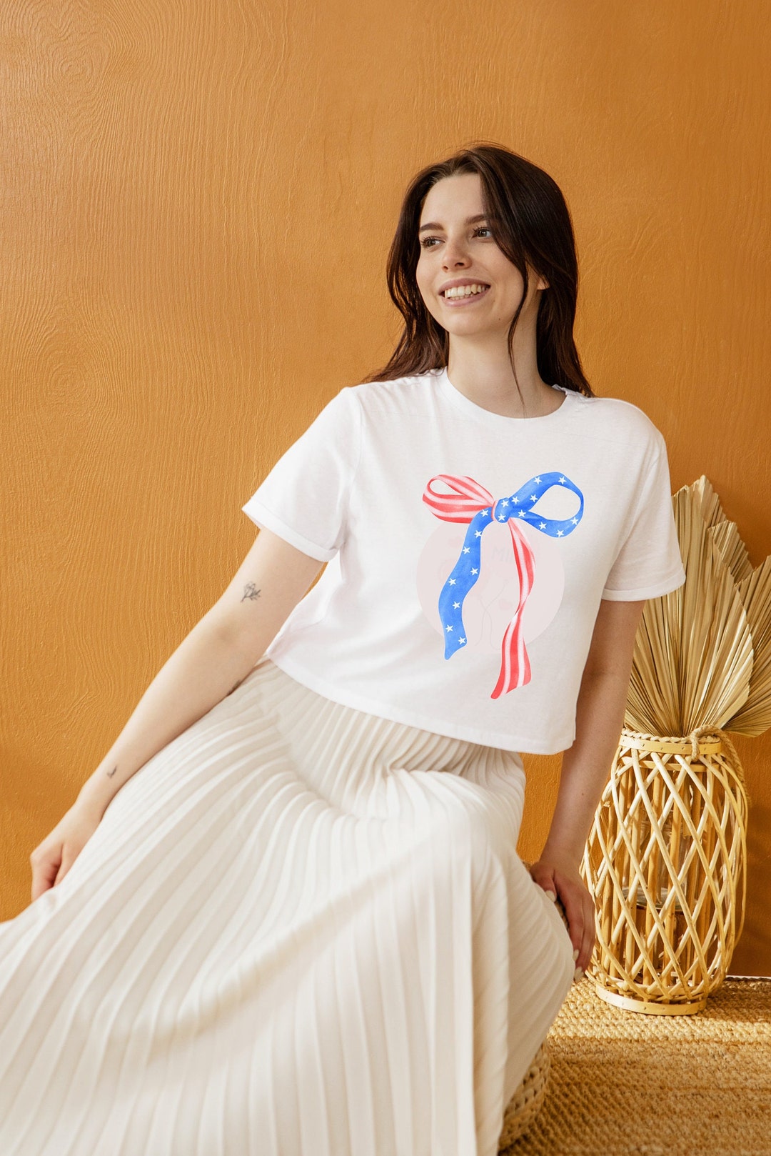 The USA Bow Tshirt Dress