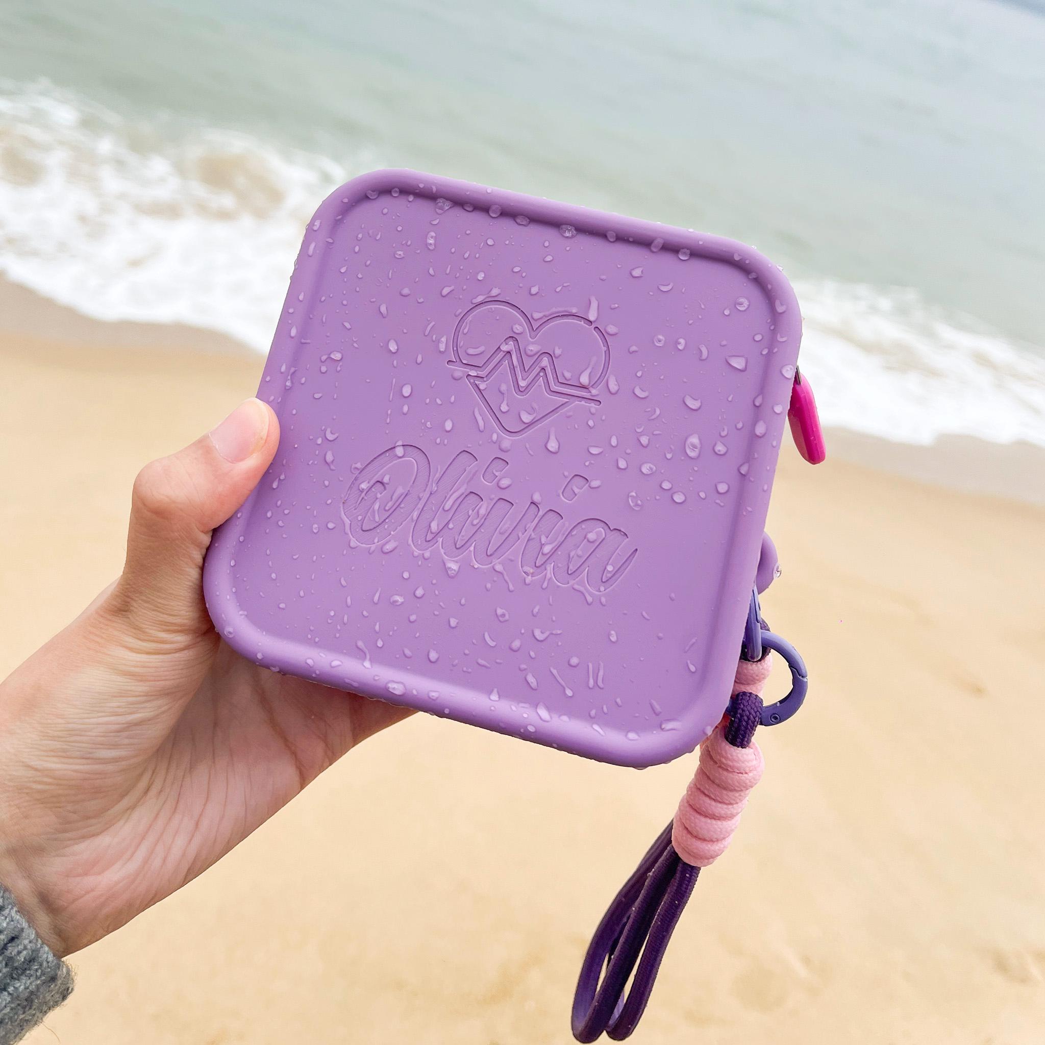 Personalized Waterproof Silicone Storage Bag: Beach & Travel