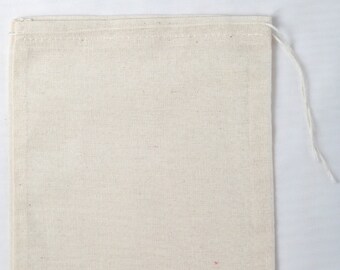 100 5x7 Cotton Muslin Natural Drawstring Bags