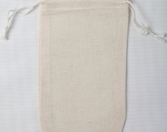 50 3.25x5 Double Drawstring Cotton Muslin Bags