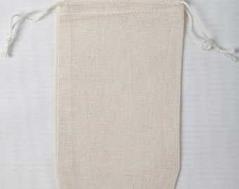 Made in the USA 3x5 inch Muslin Double Drawstring Bags