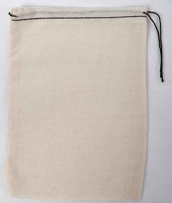 4/"x6/" Cotton Single Drawstring Muslin Bags SET OF 25 Black color