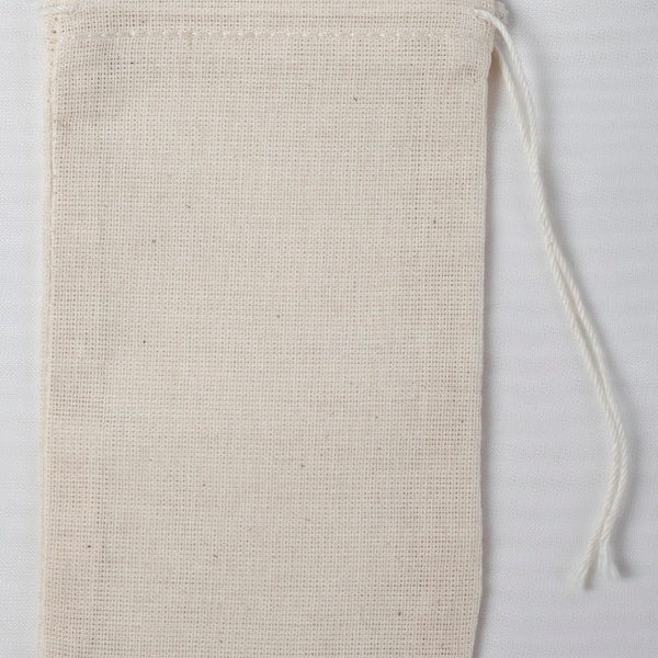 Made in the USA 3x5 inch (7x12 cm) Muslin Drawstring Bags