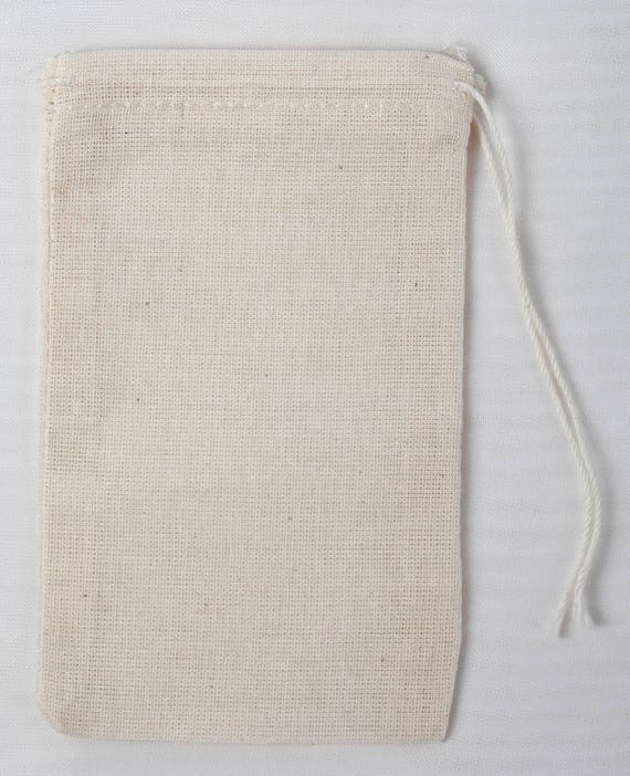 Original Cotton Muslin Drawstring Bags Bath ~Nice Thick Quality~ 50 3x5